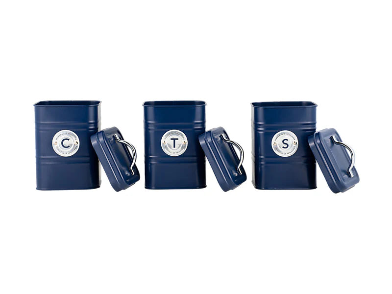 Canister set of 3 Grantham- Navy